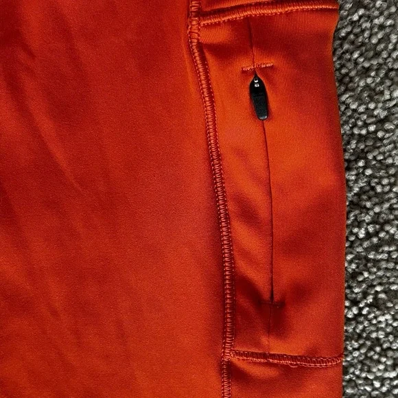 Cotopaxi Women's XL Athletic Leggings Orange Coral Colorblock Stretch Zip Pocket - Picture 5 of 5
